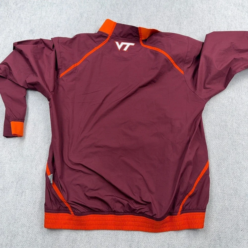 Virginia Teck Hokies Jacket Men Medium Full Zip Windbreaker Nike Fit Storn Y2K